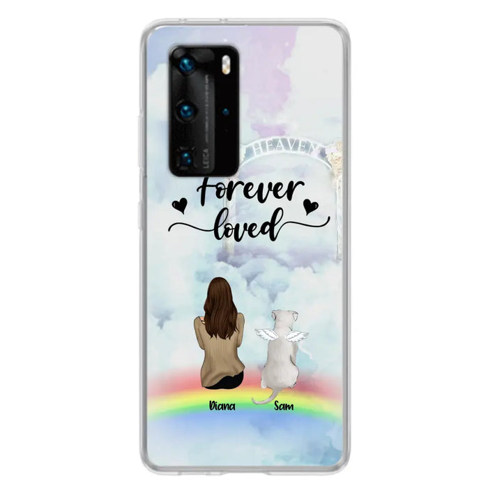 Personalized Memorial Pets Phone Case - Man/Woman With Up to 4 Pets - Memorial Gift For Dog Lovers/Cat Lovers - Forever Loved - For Xiaomi, Oppo And Huawei Phone Case - AXSIO5