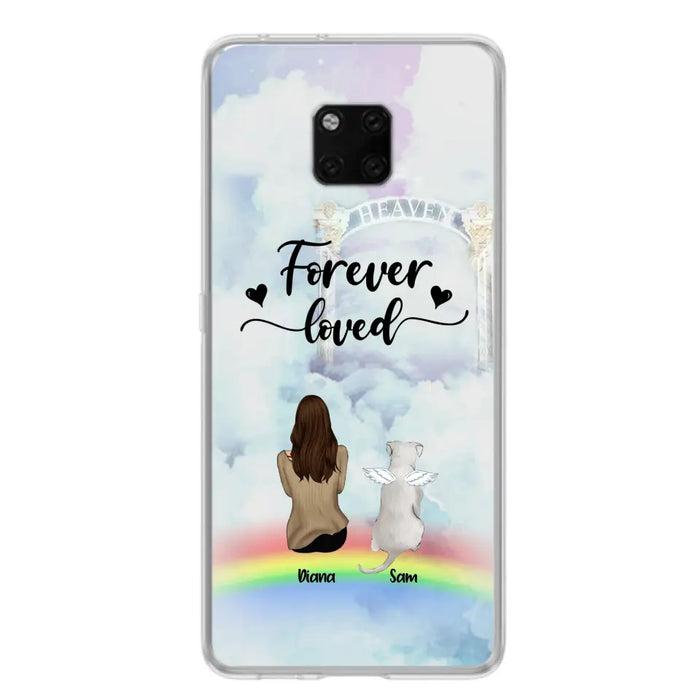 Personalized Memorial Pets Phone Case - Man/Woman With Up to 4 Pets - Memorial Gift For Dog Lovers/Cat Lovers - Forever Loved - For Xiaomi, Oppo And Huawei Phone Case - AXSIO5