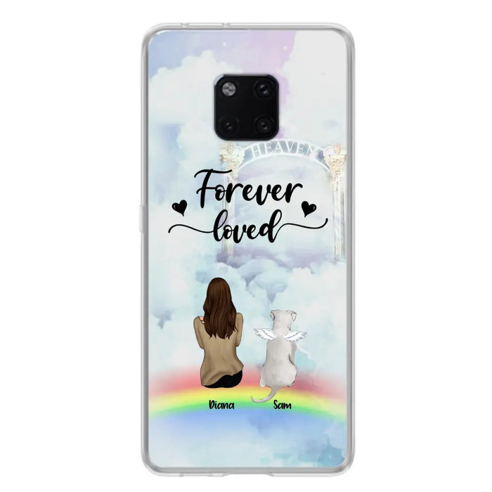 Personalized Memorial Pets Phone Case - Man/Woman With Up to 4 Pets - Memorial Gift For Dog Lovers/Cat Lovers - Forever Loved - For Xiaomi, Oppo And Huawei Phone Case - AXSIO5