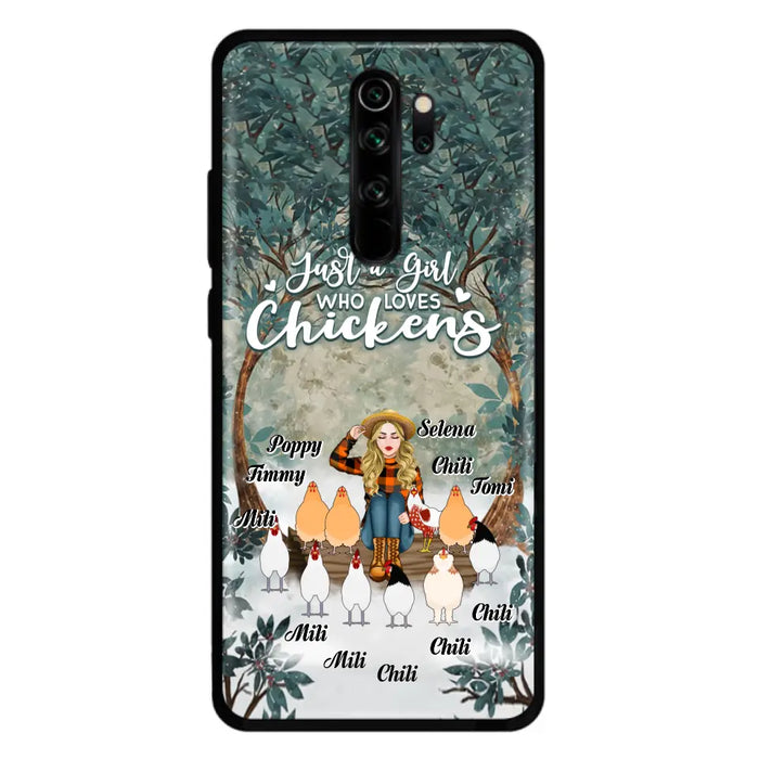 Personalized Just A Girl Who Loves Chickens Phone Case - Girl With Up to 10 Chickens - Case For Xiaomi, Oppo And Huawei