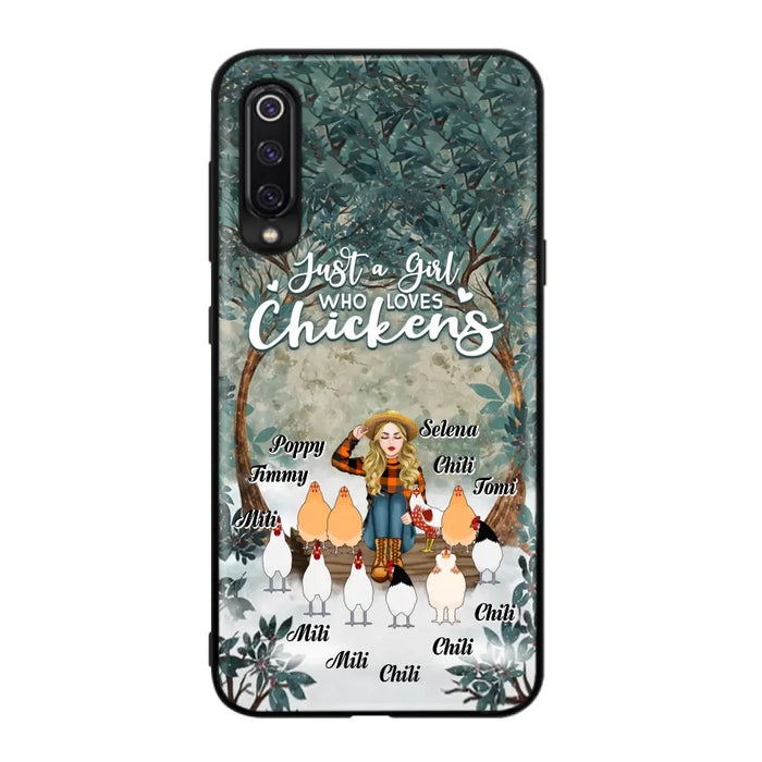 Personalized Just A Girl Who Loves Chickens Phone Case - Girl With Up to 10 Chickens - Case For Xiaomi, Oppo And Huawei