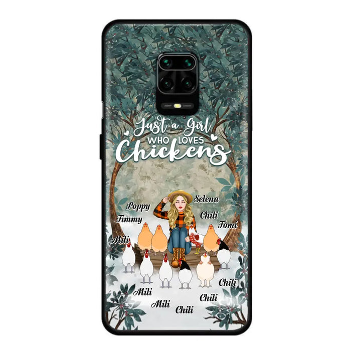 Personalized Just A Girl Who Loves Chickens Phone Case - Girl With Up to 10 Chickens - Case For Xiaomi, Oppo And Huawei