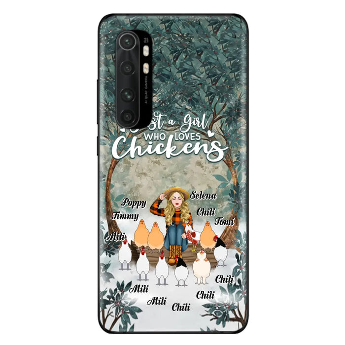 Personalized Just A Girl Who Loves Chickens Phone Case - Girl With Up to 10 Chickens - Case For Xiaomi, Oppo And Huawei