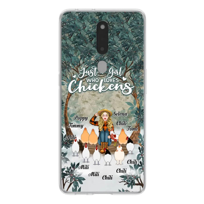 Personalized Just A Girl Who Loves Chickens Phone Case - Girl With Up to 10 Chickens - Case For Xiaomi, Oppo And Huawei