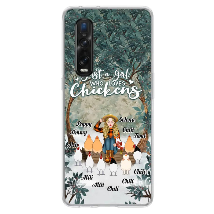Personalized Just A Girl Who Loves Chickens Phone Case - Girl With Up to 10 Chickens - Case For Xiaomi, Oppo And Huawei