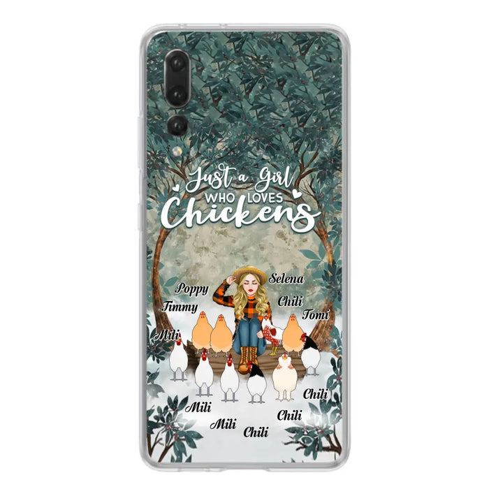 Personalized Just A Girl Who Loves Chickens Phone Case - Girl With Up to 10 Chickens - Case For Xiaomi, Oppo And Huawei