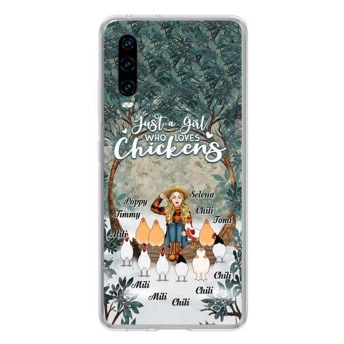 Personalized Just A Girl Who Loves Chickens Phone Case - Girl With Up to 10 Chickens - Case For Xiaomi, Oppo And Huawei