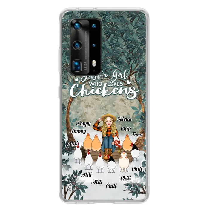 Personalized Just A Girl Who Loves Chickens Phone Case - Girl With Up to 10 Chickens - Case For Xiaomi, Oppo And Huawei