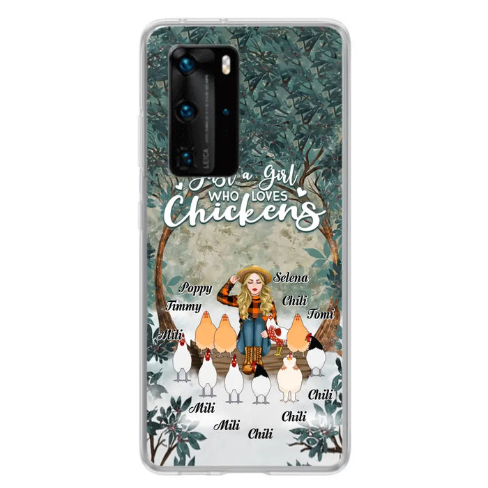 Personalized Just A Girl Who Loves Chickens Phone Case - Girl With Up to 10 Chickens - Case For Xiaomi, Oppo And Huawei