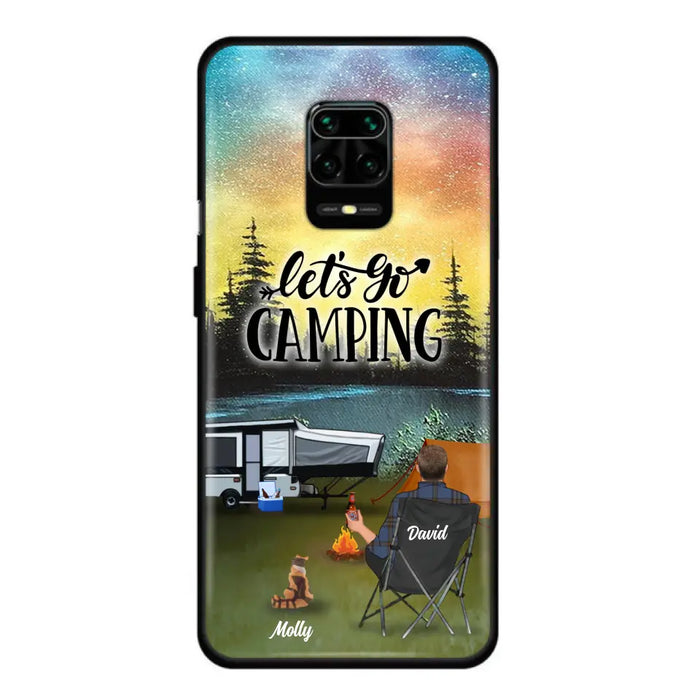 Personalized Night Camping Phone Case - Solo/Couple With Up to 6 Pets - Gift For Camping Lover - Let's Go Camping - Case For Xiaomi, Oppo And Huawei