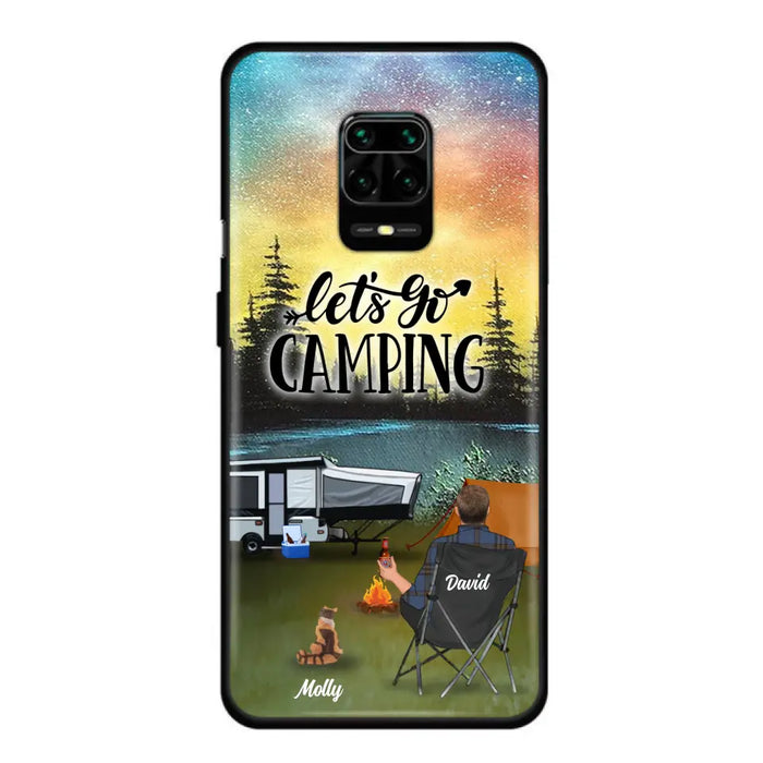 Personalized Night Camping Phone Case - Solo/Couple With Up to 6 Pets - Gift For Camping Lover - Let's Go Camping - Case For Xiaomi, Oppo And Huawei