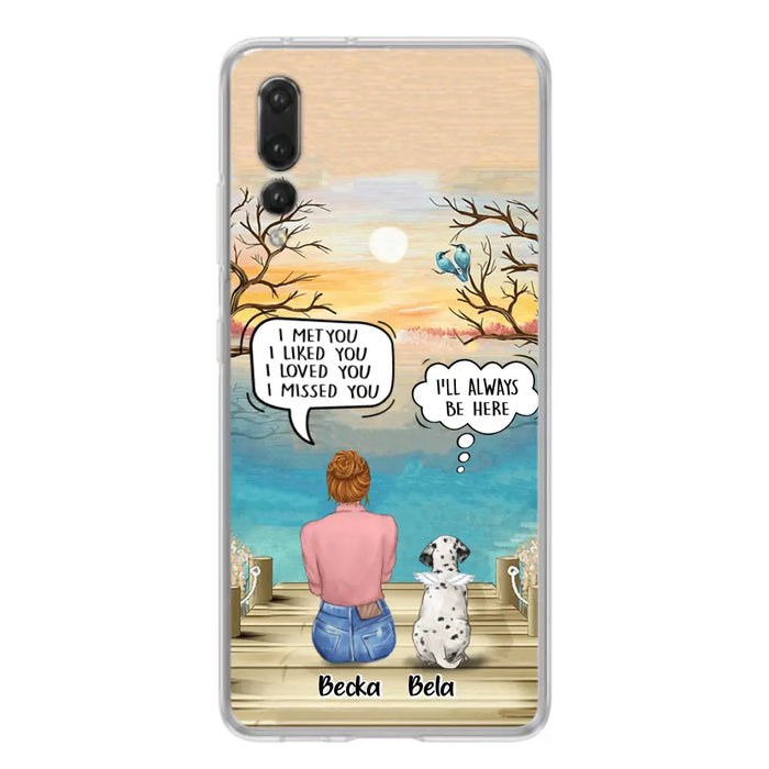 Personalized Memorial Pet Mom Phone Case - I Met You I Liked You I Loved You I Missed You - Up to 5 Pets - Memorial Gift Idea For Dog/Cat Lover - Case For Xiaomi, Oppo And Huawei
