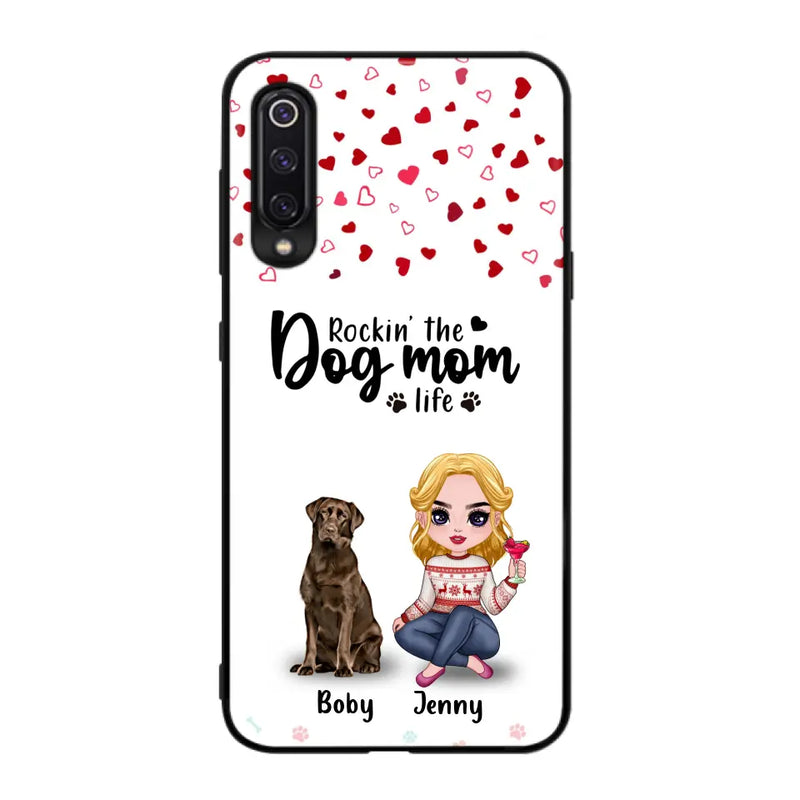 Personalized Dog Mom Front Phone Case - Up to 5 Dogs - Gift Idea For Dog Lover - Rockin' The Dog Mom Life - Case For Xiaomi, Oppo And Huawei