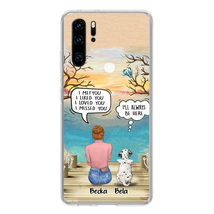 Personalized Memorial Pet Mom Phone Case - I Met You I Liked You I Loved You I Missed You - Up to 5 Pets - Memorial Gift Idea For Dog/Cat Lover - Case For Xiaomi, Oppo And Huawei