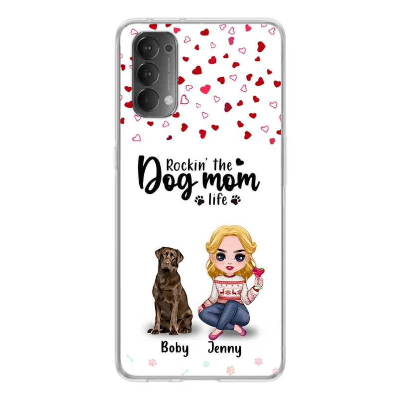 Personalized Dog Mom Front Phone Case - Up to 5 Dogs - Gift Idea For Dog Lover - Rockin' The Dog Mom Life - Case For Xiaomi, Oppo And Huawei