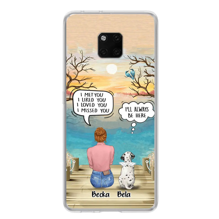 Personalized Memorial Pet Mom Phone Case - I Met You I Liked You I Loved You I Missed You - Up to 5 Pets - Memorial Gift Idea For Dog/Cat Lover - Case For Xiaomi, Oppo And Huawei