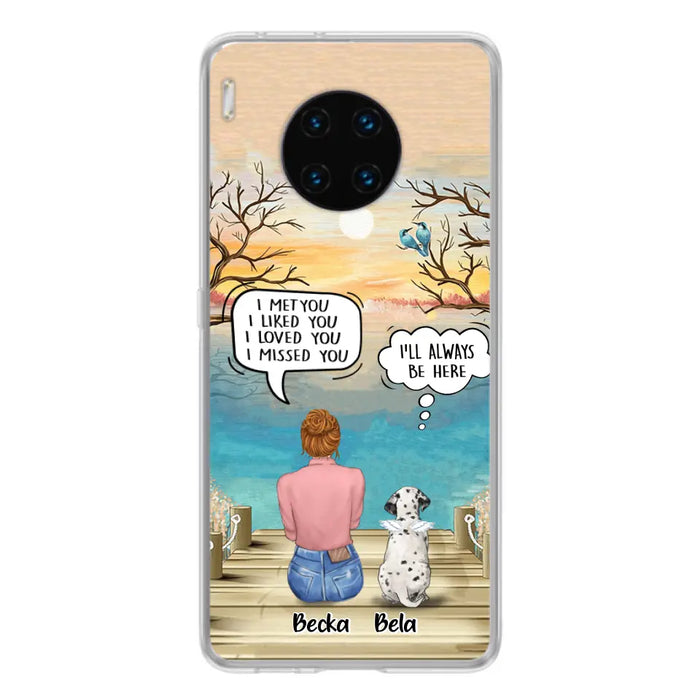 Personalized Memorial Pet Mom Phone Case - I Met You I Liked You I Loved You I Missed You - Up to 5 Pets - Memorial Gift Idea For Dog/Cat Lover - Case For Xiaomi, Oppo And Huawei