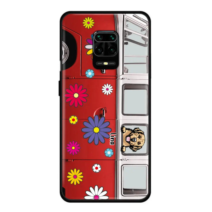 Personalized Campervan Hippie And Pet Phone Case - Up to 3 Pets - Gift Idea For Dog/Cat Lover - Case For Xiaomi, Oppo And Huawei