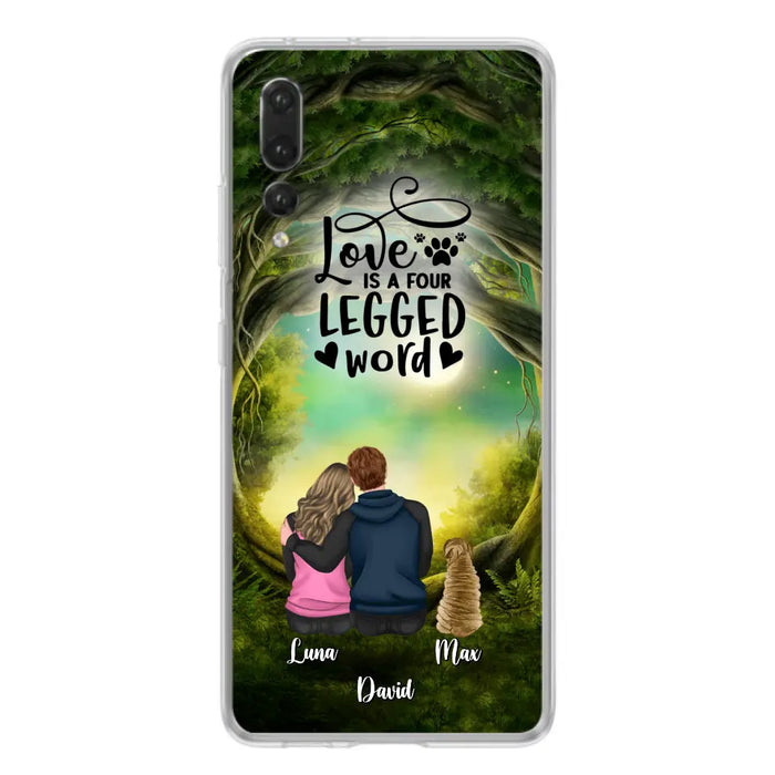 Personalized Couple And Dogs Phone Case - Couple With Up to 5 Dogs - Gift Idea For Couple/Dog Lover - Case For Xiaomi/Huawei/Oppo