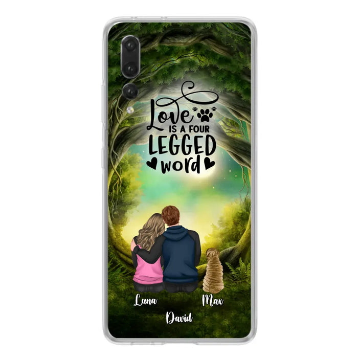 Personalized Couple And Dogs Phone Case - Couple With Up to 5 Dogs - Gift Idea For Couple/Dog Lover - Case For Xiaomi/Huawei/Oppo