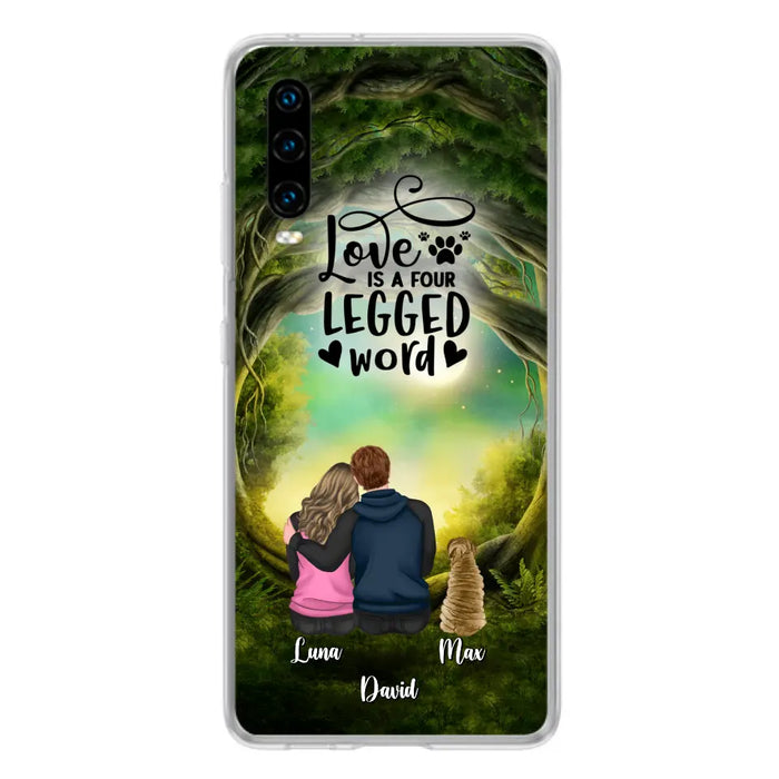 Personalized Couple And Dogs Phone Case - Couple With Up to 5 Dogs - Gift Idea For Couple/Dog Lover - Case For Xiaomi/Huawei/Oppo