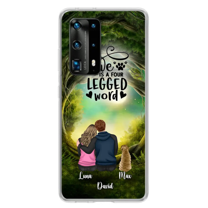 Personalized Couple And Dogs Phone Case - Couple With Up to 5 Dogs - Gift Idea For Couple/Dog Lover - Case For Xiaomi/Huawei/Oppo