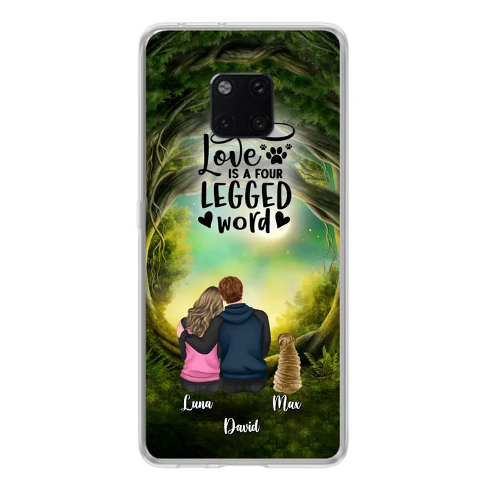 Personalized Couple And Dogs Phone Case - Couple With Up to 5 Dogs - Gift Idea For Couple/Dog Lover - Case For Xiaomi/Huawei/Oppo