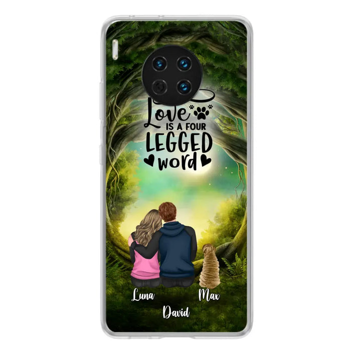 Personalized Couple And Dogs Phone Case - Couple With Up to 5 Dogs - Gift Idea For Couple/Dog Lover - Case For Xiaomi/Huawei/Oppo