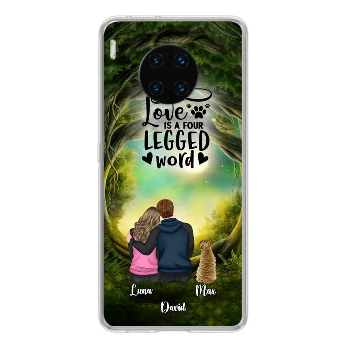 Personalized Couple And Dogs Phone Case - Couple With Up to 5 Dogs - Gift Idea For Couple/Dog Lover - Case For Xiaomi/Huawei/Oppo
