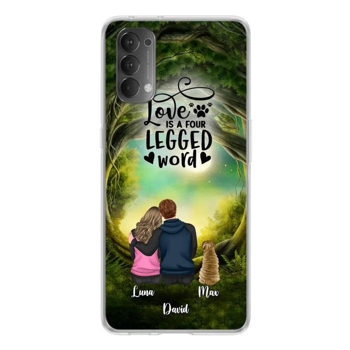 Personalized Couple And Dogs Phone Case - Couple With Up to 5 Dogs - Gift Idea For Couple/Dog Lover - Case For Xiaomi/Huawei/Oppo