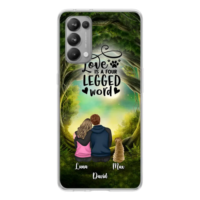 Personalized Couple And Dogs Phone Case - Couple With Up to 5 Dogs - Gift Idea For Couple/Dog Lover - Case For Xiaomi/Huawei/Oppo