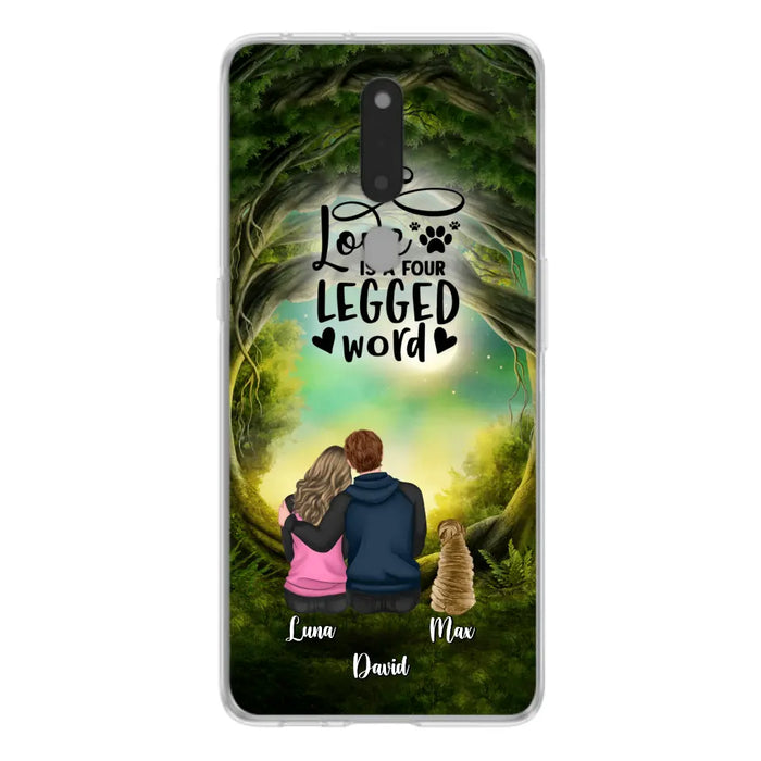 Personalized Couple And Dogs Phone Case - Couple With Up to 5 Dogs - Gift Idea For Couple/Dog Lover - Case For Xiaomi/Huawei/Oppo
