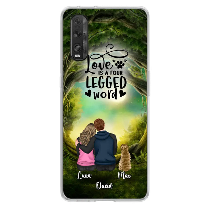 Personalized Couple And Dogs Phone Case - Couple With Up to 5 Dogs - Gift Idea For Couple/Dog Lover - Case For Xiaomi/Huawei/Oppo