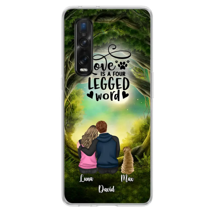 Personalized Couple And Dogs Phone Case - Couple With Up to 5 Dogs - Gift Idea For Couple/Dog Lover - Case For Xiaomi/Huawei/Oppo
