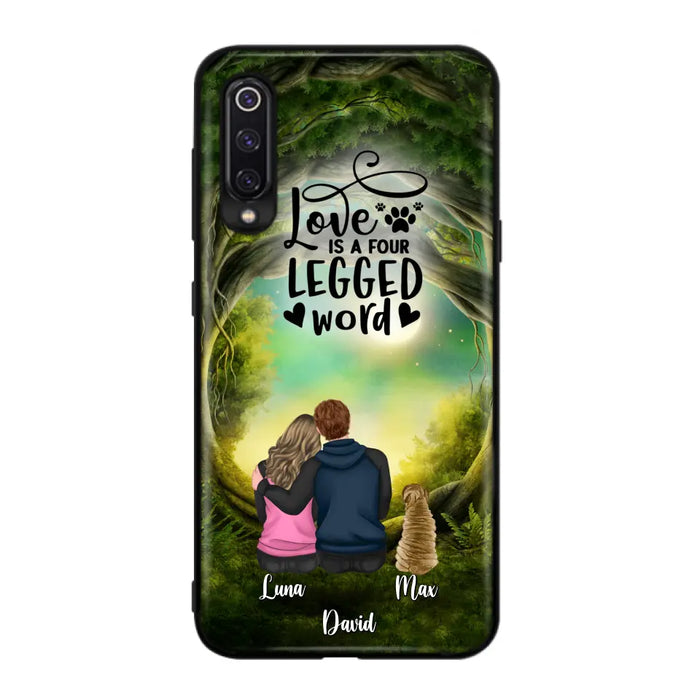 Personalized Couple And Dogs Phone Case - Couple With Up to 5 Dogs - Gift Idea For Couple/Dog Lover - Case For Xiaomi/Huawei/Oppo