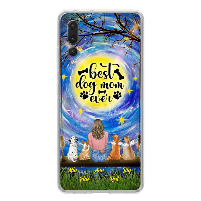 Personalized Dog Mom Phone Case - Up to 4 Dogs - Gift Idea For Dog Lovers - I Love You To the Moon And Back - Case For Xiaomi/Huawei/Oppo
