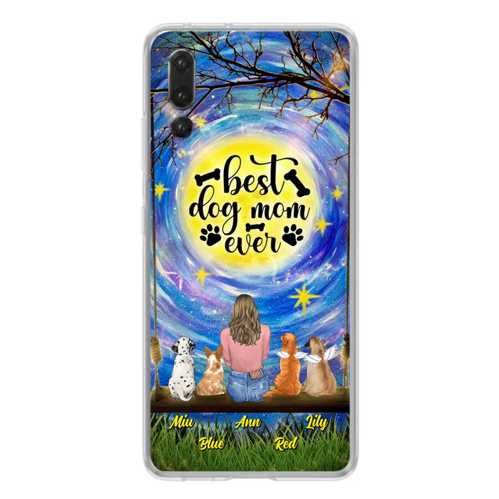 Personalized Dog Mom Phone Case - Up to 4 Dogs - Gift Idea For Dog Lovers - I Love You To the Moon And Back - Case For Xiaomi/Huawei/Oppo