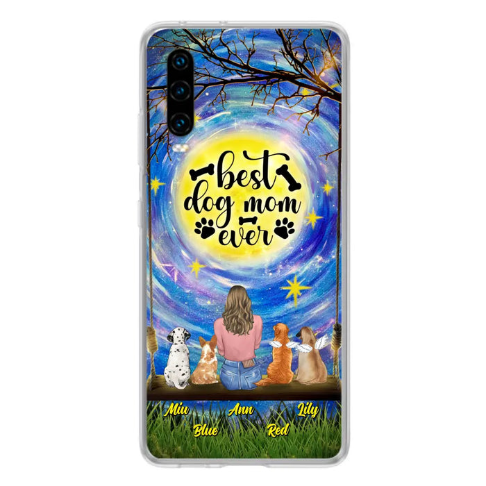 Personalized Dog Mom Phone Case - Up to 4 Dogs - Gift Idea For Dog Lovers - I Love You To the Moon And Back - Case For Xiaomi/Huawei/Oppo