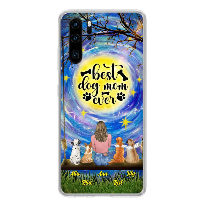 Personalized Dog Mom Phone Case - Up to 4 Dogs - Gift Idea For Dog Lovers - I Love You To the Moon And Back - Case For Xiaomi/Huawei/Oppo