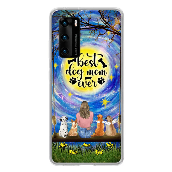 Personalized Dog Mom Phone Case - Up to 4 Dogs - Gift Idea For Dog Lovers - I Love You To the Moon And Back - Case For Xiaomi/Huawei/Oppo