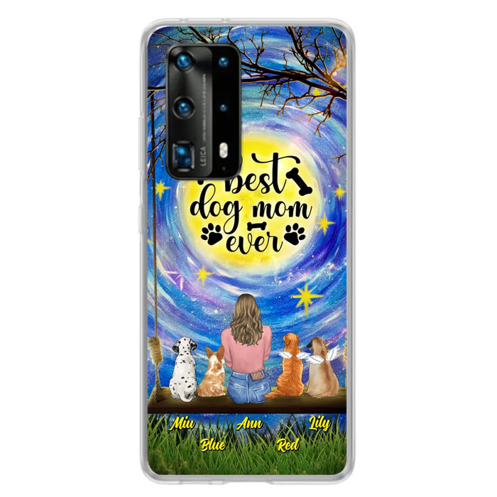 Personalized Dog Mom Phone Case - Up to 4 Dogs - Gift Idea For Dog Lovers - I Love You To the Moon And Back - Case For Xiaomi/Huawei/Oppo