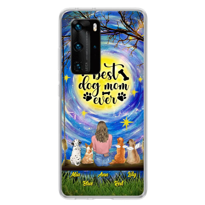 Personalized Dog Mom Phone Case - Up to 4 Dogs - Gift Idea For Dog Lovers - I Love You To the Moon And Back - Case For Xiaomi/Huawei/Oppo