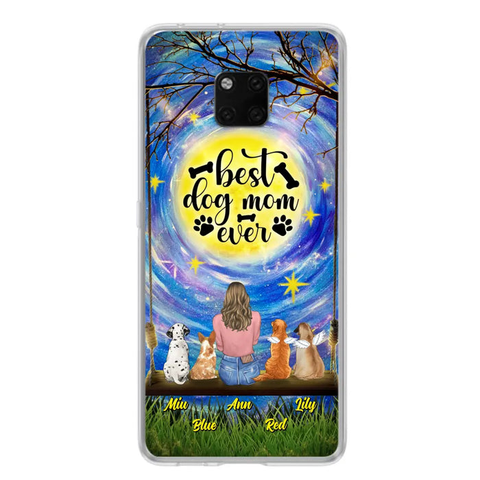 Personalized Dog Mom Phone Case - Up to 4 Dogs - Gift Idea For Dog Lovers - I Love You To the Moon And Back - Case For Xiaomi/Huawei/Oppo