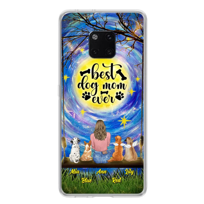 Personalized Dog Mom Phone Case - Up to 4 Dogs - Gift Idea For Dog Lovers - I Love You To the Moon And Back - Case For Xiaomi/Huawei/Oppo