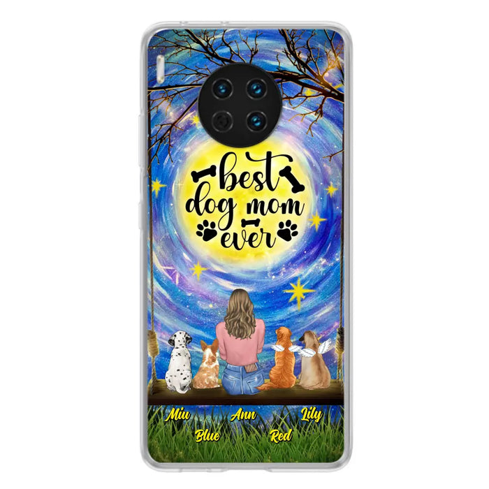Personalized Dog Mom Phone Case - Up to 4 Dogs - Gift Idea For Dog Lovers - I Love You To the Moon And Back - Case For Xiaomi/Huawei/Oppo