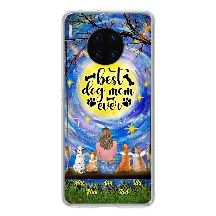 Personalized Dog Mom Phone Case - Up to 4 Dogs - Gift Idea For Dog Lovers - I Love You To the Moon And Back - Case For Xiaomi/Huawei/Oppo