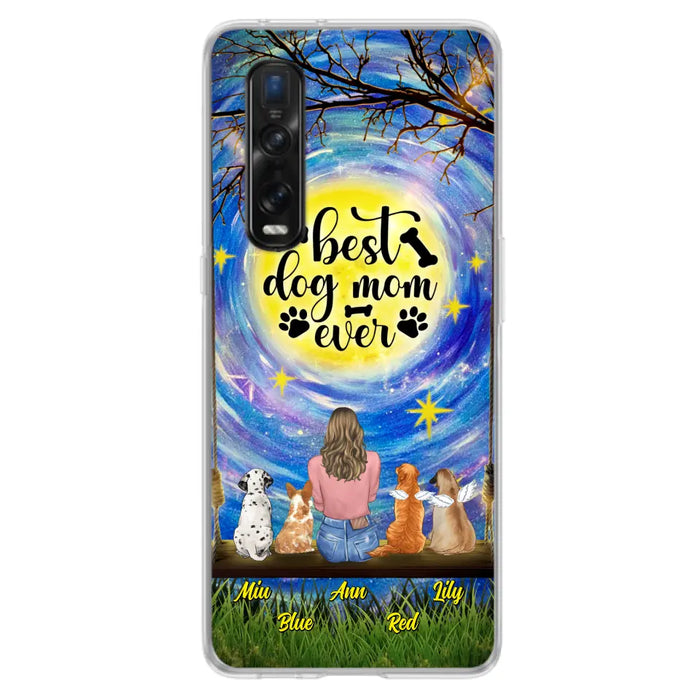 Personalized Dog Mom Phone Case - Up to 4 Dogs - Gift Idea For Dog Lovers - I Love You To the Moon And Back - Case For Xiaomi/Huawei/Oppo