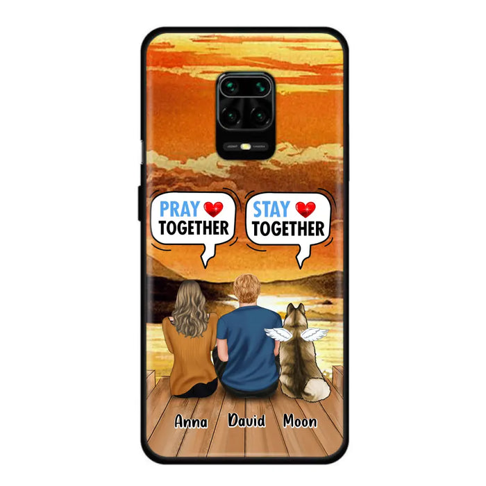 Personalized Couple With Pet Phone Case - Couple With Up to 2 Pets - Gift Idea For Dog/Cat Lover - Pray Together Stay Together - Case For Xiaomi, Oppo And Huawei