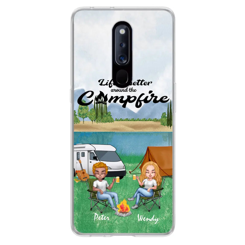 Personalized Camping Couple With Dog Phone Case - Couple With Upto 3 Dogs - Gift Idea For Dog/ Camping Lover - Let's Be Adventurers - Case For Xiaomi, Oppo And Huawei