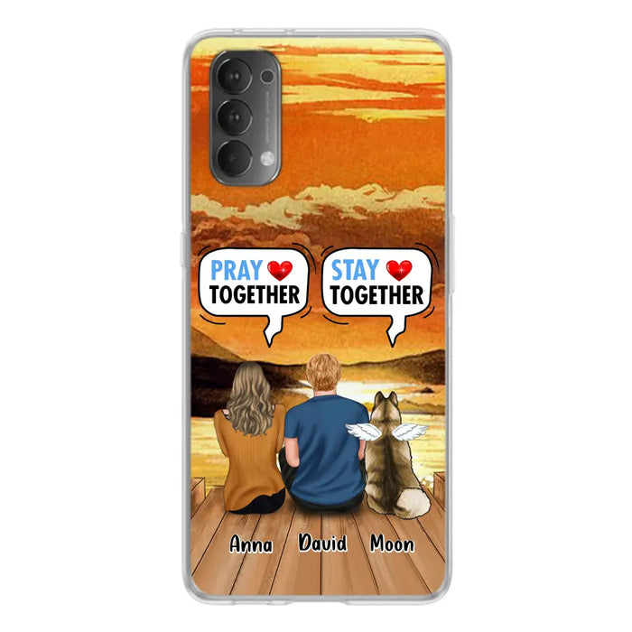 Personalized Couple With Pet Phone Case - Couple With Up to 2 Pets - Gift Idea For Dog/Cat Lover - Pray Together Stay Together - Case For Xiaomi, Oppo And Huawei